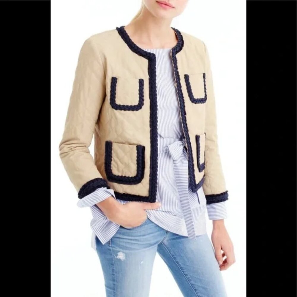 J Crew Quilted Safari Jacket